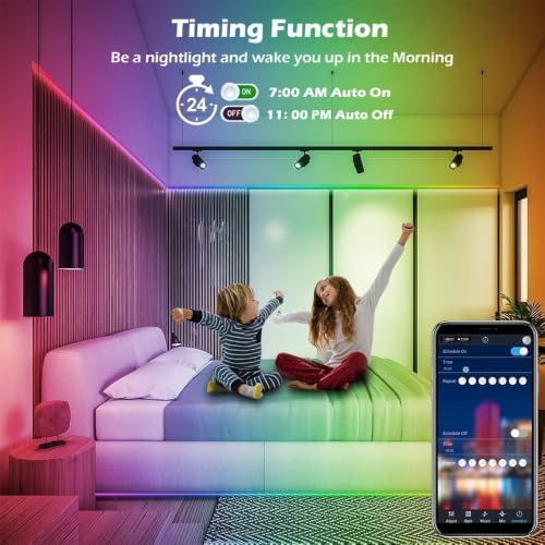 AILBTON 150ft Led Strip Lights(2 Rolls of 75ft led Lights) Ultra Long Led Light Strip with App Voice Control Remote,5050 RGB Music Sync Color Changing Led Lights for Bedroom,Party,Home Decoration - Image 4