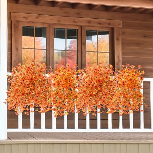ZFProcess Artificial Fall Flowers for Outdoors 2PCS Silk Fake Flowers - Image 5