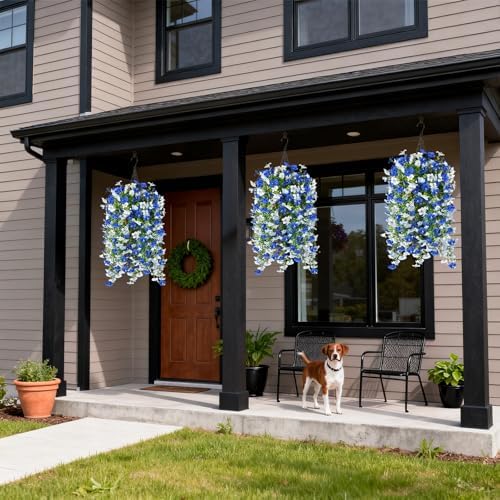 INQCMY Artificial Fake Flowers Plants for Outdoor Spring Summer Decoration - Image 6