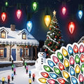 TIORIY Christmas Pathway Lights Outdoor 29ft, 25 Packs C9 Christmas Walkway Lights with Stakes for Outside, Multicolor Xmas Pathway Lights for Christmas Outdoor Decorations by TIORIY