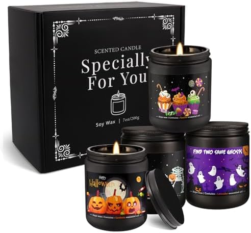 4 Pack 8Oz Halloween Scented Candles for Home Scented Aromatherapy Candles - Image 5