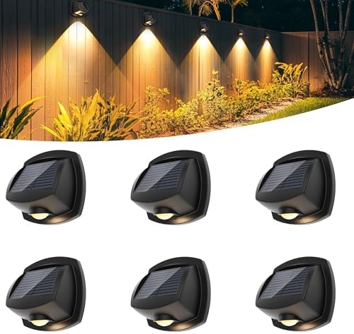 Solar Lights Waterproof IP65, Solar Stair Lights Outdoor Decor 6 Pack by Solpex