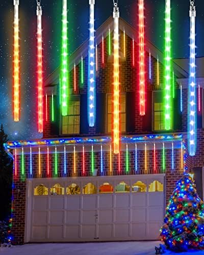 Christmas Lights 20 Tubes Multicolor Meteor Shower Icicle Lights 480 LED by Flacchi
