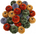 Weysat 24 Pcs Rustic Velvet Pumpkins Fall Thanksgiving Decor, Assorted Size by Weysat