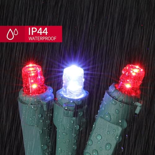 LAMPHOME Red White Valentine's String Lights 100LED 21.6FT Mini Fairy Light Green Wire Christmas Lights Plug in for Indoor & Outdoor Party Patio Bedroom Xmas Tree Garland Galentine's Day Decoration - Image 5