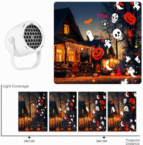 Halloween Projector Lights Outdoor/Indoor, Led Lights Projector for Halloween Decorations,USB-Powered Gifts, Holiday Projector for Halloween Party - Image 7