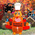 6FT Thanksgiving Inflatable Outdoor Decoration Turkey Inflatable Patio Decoration with Built-in LED Lights, Suitable for Thanksgiving Holiday Party, Patio, Lawn, Garden Winter Decoration by SHDEJTG