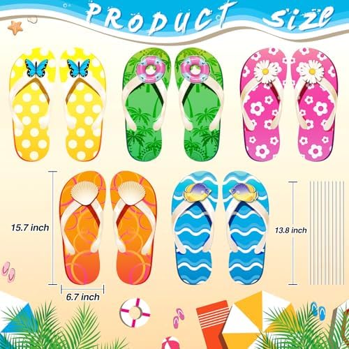 10 Pcs Summer Slippers Yard Signs with 20 Stakes, Lawn Garden Decor - Image 2