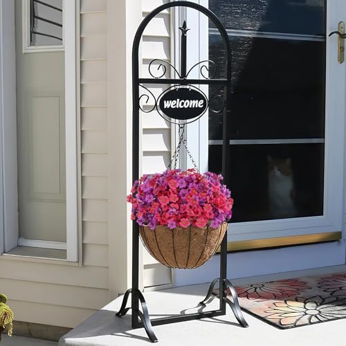 24PCS UV Resistant Artificial Flowers for Outdoors, Purple + Rosy - Image 4
