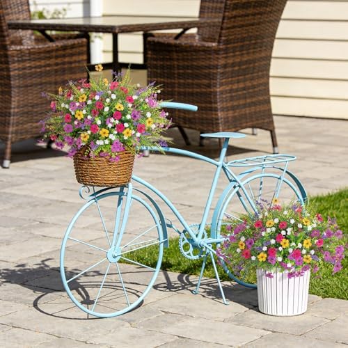 12 Bundles Fake Artificial Flowers Faux Plants for Spring Summer Decoration - Image 7