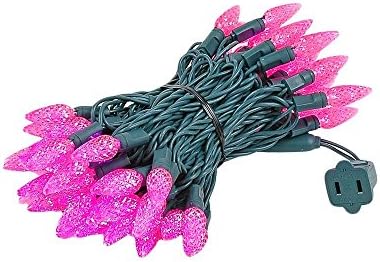 Novelty Lights 24 Feet 70 LED True Twinkle Pink Outdoor Christmas Lights by NoveltyLights-LightExperts