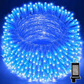 LAMPHOME 66FT 200 LED Blue Christmas Lights,16 Modes Connectable Fairy String Lights, Plug in Indoor Outdoor Blue Lights for Xmas Tree, Party, Garden, Hanukkah, Independence Day Patriotic Patio Decor by ULL