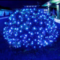 Dirnun Led Christmas Net Lights Blue Outdoor Christmas Lights 160LED 5ftx7ft, Waterproof Outdoor Indoor Fairy Mesh Net Light for Xmas Party, Yard, Patio, Trees, Shrubs, Bushes Decorations by DIRNUN