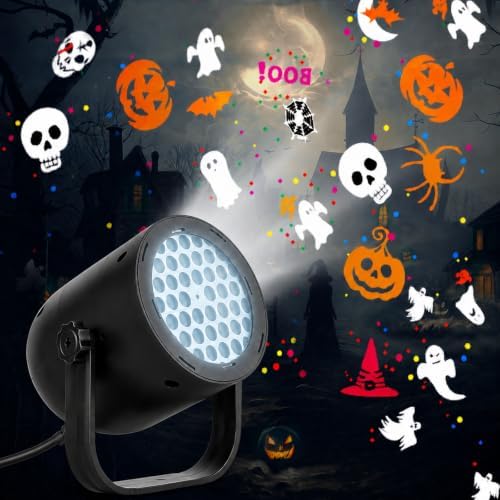 Halloween Projector Lights Outdoor/Indoor, Led Lights Projector for Halloween Decorations,USB-Powered Gifts, Holiday Projector for Halloween Party by Pocrsret