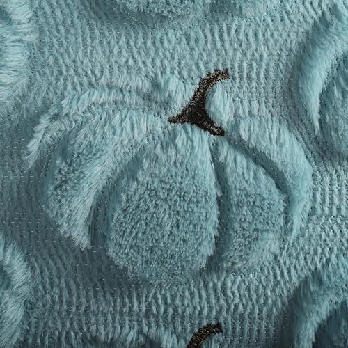 Fall Pillow Covers 20x20 Set of 2 Light Blue Pumpkin Decorations for Home - Image 2