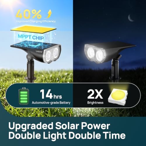 Linkind Smart Solar Spot Lights Outdoor SL5C, IP67 Waterproof Solar Lights - Image 3