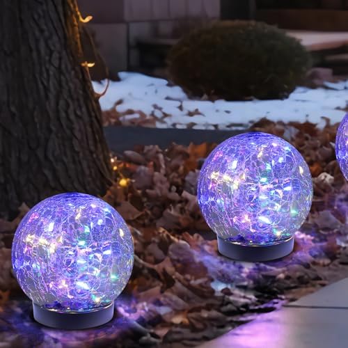 Solar Globe Lights Outdoor Waterproof-Solar Balls-Solar Garden Lights Orbs by MLKNK