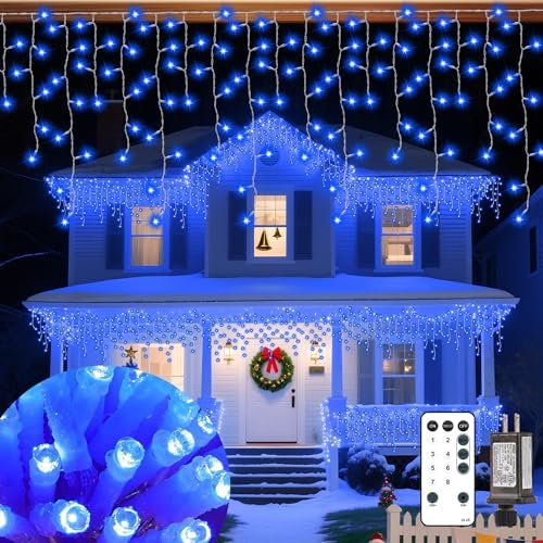 Christmas Outdoor/Indoor Decorations Ice Lights Twinkle Fairy String Light by HAPPYHOMESSTARTHERE