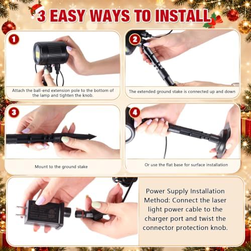 Red Green Laser Projector Lights Outdoor Waterproof Firely Light - Image 6