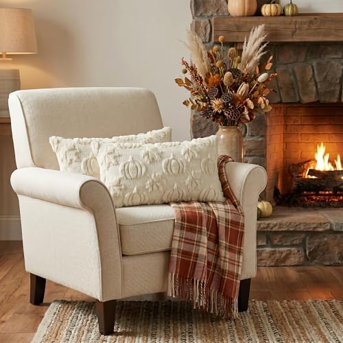 AVOIN colorlife Beige Pumpkin Fall Throw Pillow Covers 12x20 Inch - Image 4
