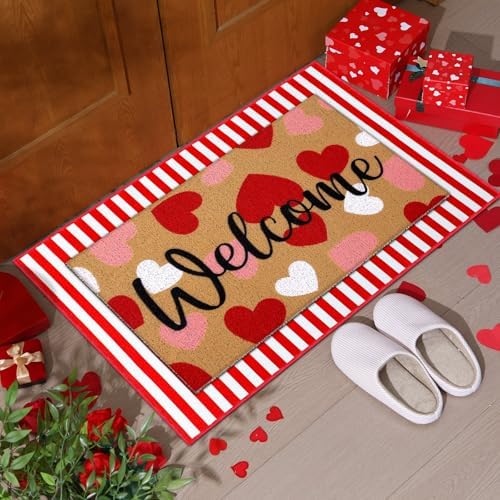 Tinideya 2 23.6 X 35.4 Inches Valentine Heart Red White - Image 3