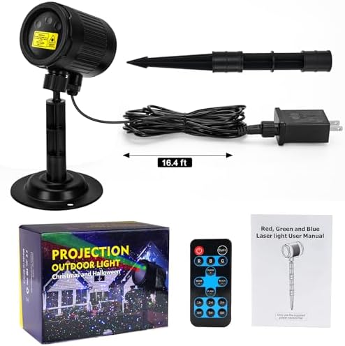 Laser Christmas Projector Lights Outdoor, Outdoor Garden Yard Moving Firefly Landscape Lights Waterproof RGB, Christmas Decorations Light with Remote Control - Image 6