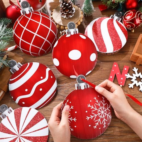 Huwena 24 Pcs Christmas Hanging Ornaments, Porch Decor, Elegant Style - Image 6