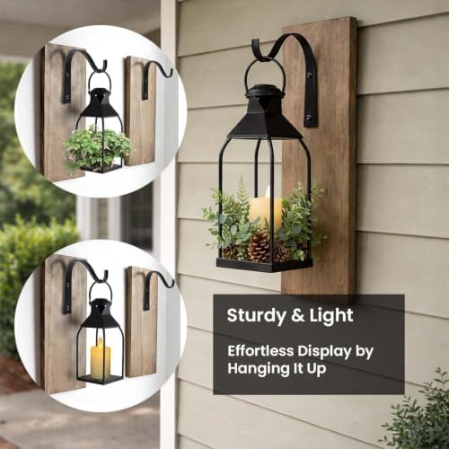 Decorative Metal Lanterns Indoor Outdoor, Set of 2 Outdoor Candle Holder - Image 6