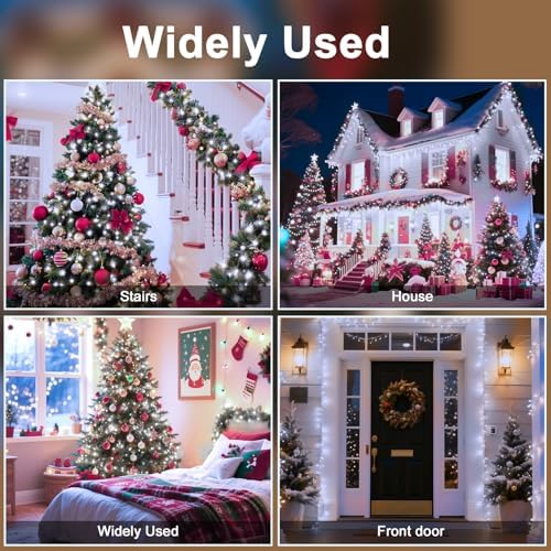 328 FT Christmas Light1000 LED Xmas Lights OutdoorChristams String Lights Waterproof 8 Modes & Timer, Fairy Lights Plug in for Weeding, Patio, Party, Holiday,Christmas Decor (Cool White) - Image 6