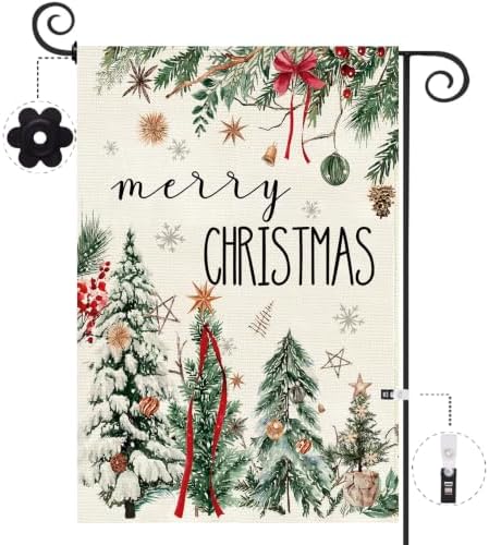 Baccessor Christmas Garden Flag 12.5x18 Inch Winter Pine Forest Farmhouse by Baccessor