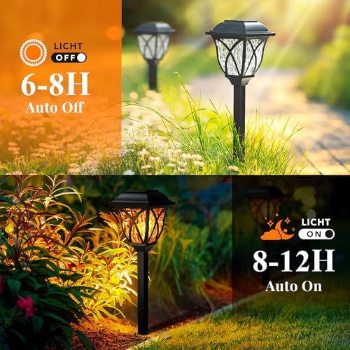 GIGALUMI Solar Lights Outdoor Waterproof, LED Solar Garden Lights - Image 2