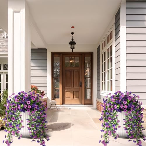 Hommyea Artificial Fake Fall Flowers Plants for Outdoors Mums Home Decor - Image 3