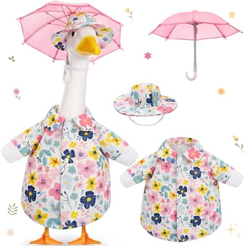 Soulchen 3 Pcs Summer Goose Outfit Porch Lawn, Garden Floral, 23 Inch by Soulchen