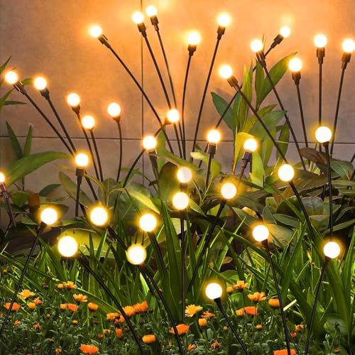 Solar Garden Lights Outdoor Waterproof, Swaying Firefly Light, Garden Decor by ZFNN