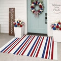 KILOCOCO 250th Anniversary Patriotic Striped Rug 3x5 ft, Red Blue White by Kilococo