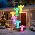 Winzwon Angel Solar Wind Chimes for Outside, Memorial Garden Decorations by Winzwon