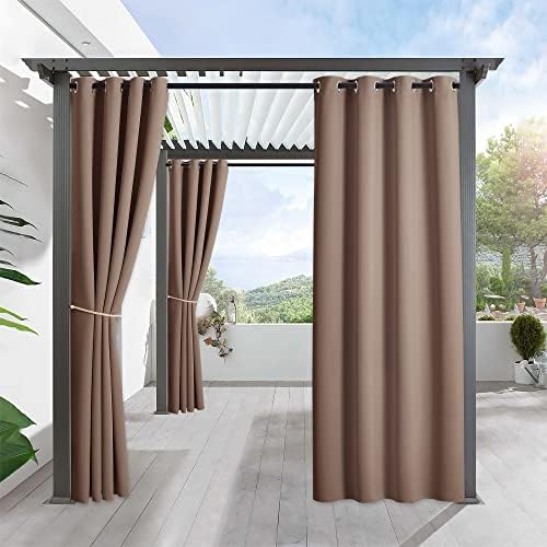 RYB HOME Outdoor Curtains for Patio Waterproof Privacy Thermal Insulated by RYBHOME