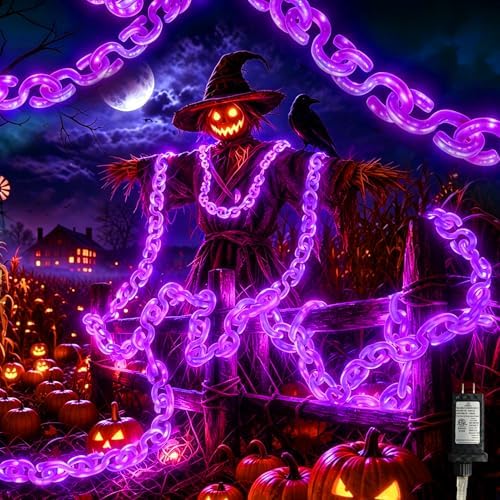 10 ft Halloween Chain Lights, Purple Halloween Lights by Bringingjoytoyourhomelife