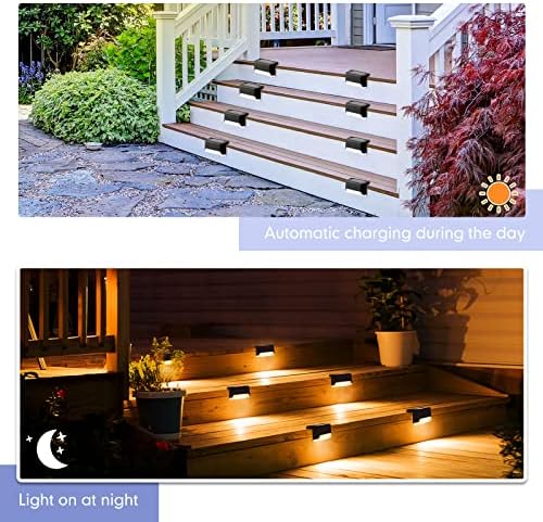 Tuanse 36 Pack Solar Deck Lights Outdoor Step Waterproof LED Stairs Lights Outside Fence Step for Pool Garden Wall Patio Yard Porch(Warm Light) - Image 5