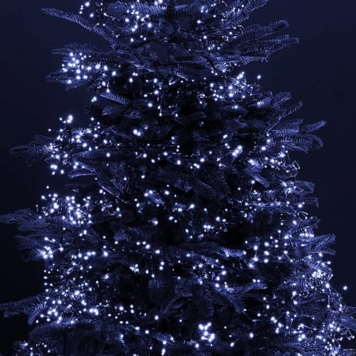 Dazzle Bright 300 LED Christmas String Lights, 100 FT Connectable Waterproof String Lights Green Wire with 8 Modes, Christmas Decorations for Indoor Outdoor Xmas Party Yard Garden (White) - Image 4