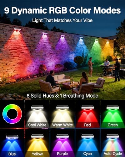 Solar Fence Lights Outdoor, 12 Pack Fence Lights Solar Powered - Image 2
