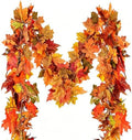 Fall Garland Fall Leaves Garland Outdoor Porch Autumn Decorations Maple Leaf Foliage Garlands for Home Thanksgiving Decor (3 Pcs) by CLONG
