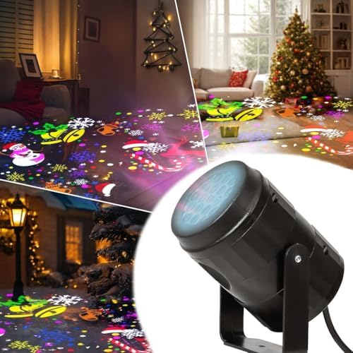 Christmas Projector Lights Outdoor Indoor,Christmas LED Lights Projector with Christmas Decorative Patterns for Indoor Outdoor Window, Ground, Roof, Wall, Holiday Projector for Xmas - Image 5