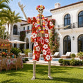 4 Pcs 12 Ft Skeleton Hawaiian Outfit Set Tropical Shirt Shorts Lei Headband by Unknown