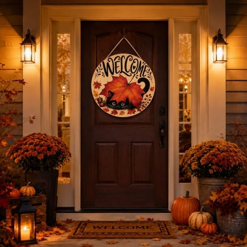 Fall Decor - Autumn Welcome Sign for Front Door | Thanksgiving Decorations - Image 7