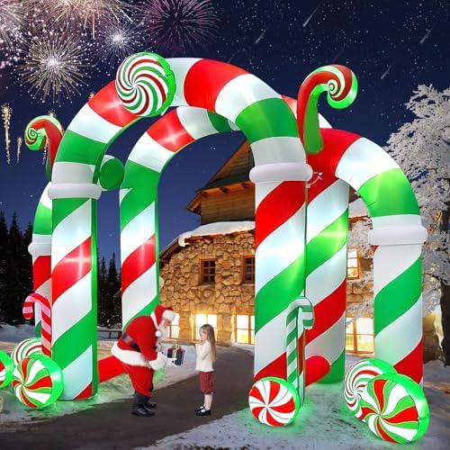 Kalolary 13FT Christmas Inflatables Arch, Giant Xmas Candy Arch Inflatable by Kalolary
