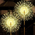 JJGoo Solar Firework Lights, 2 Pack 150 LEDs 2 Lighting Modes Solar Lights Outdoor Waterproof for Garden Patio Walkway Pathway Party Wedding Christmas Decorative - Warm White by JJGoo