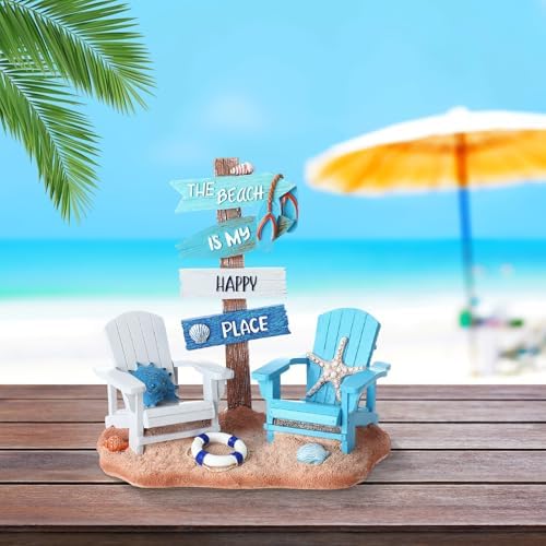 Wonderjune Beach House Decor Resin Sign Figurine for Mantle,Coastal - Image 5