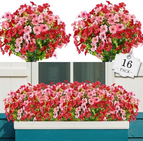 AGIRL Artificial Flowers Outdoor UV Resistant Fake Plant Garden Patio Decor by AGIRL