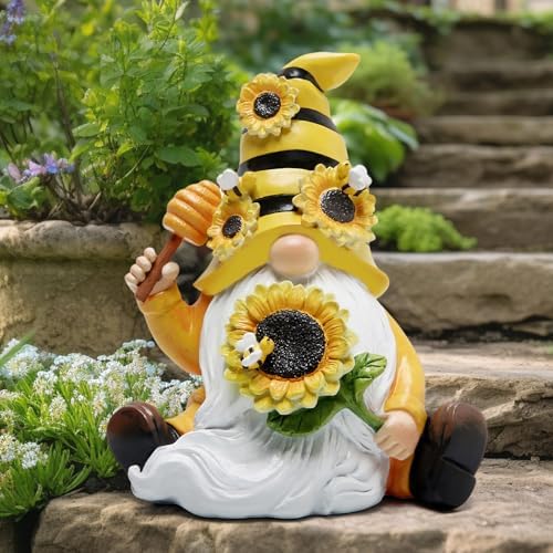 Hodao Bumble Bee Spring Gnome Decorations for Porch, Garden Yard Honey Elf Ornaments World Bee Day Decorations Gifts for Outdoor Garden Decor Birthday Gifts for Mom, Grandma, Women - Image 6